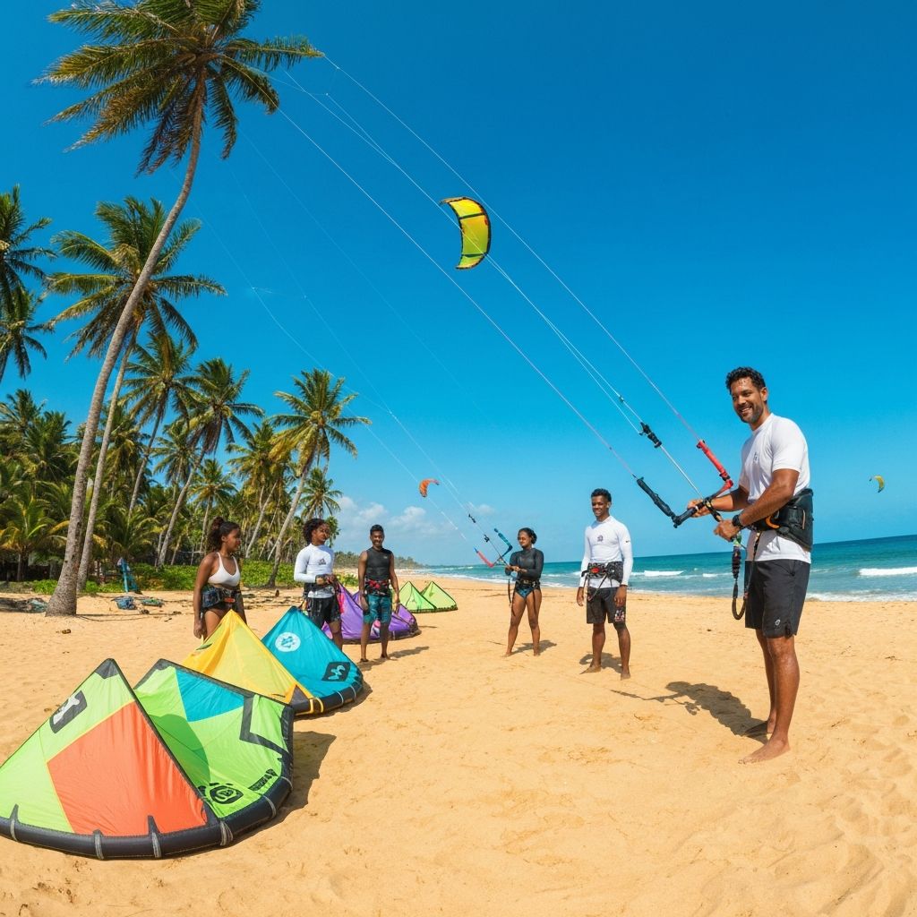Group lesson on beach