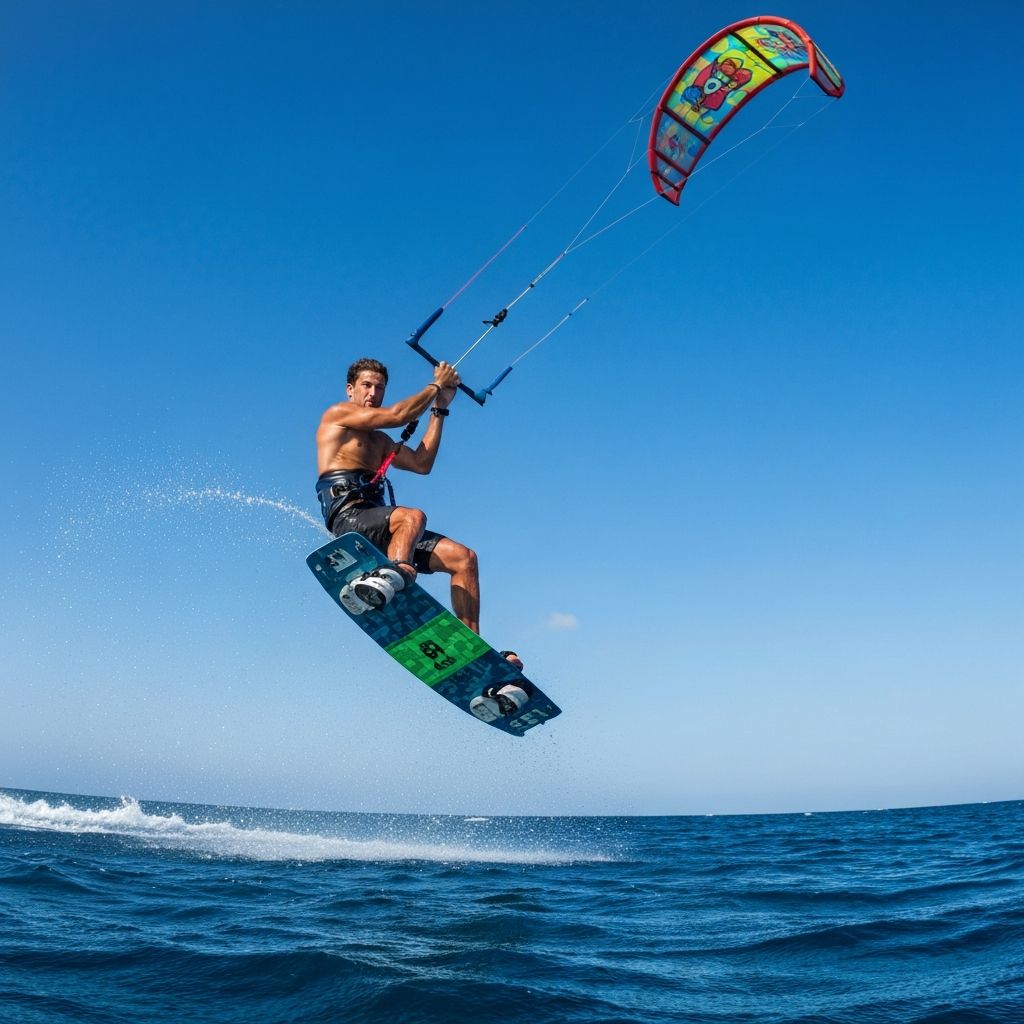 Kiteboarding jumping video
